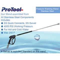 ProTool Gun  with 36in SS Lance, SS Quick Connects and SS Swivel